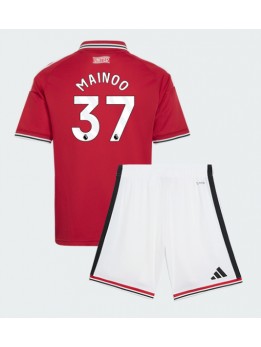 Otroški Nogometna dresi replika Manchester United Kobbie Mainoo #37 Domači 2026-27 Kratek rokav (+ hlače)